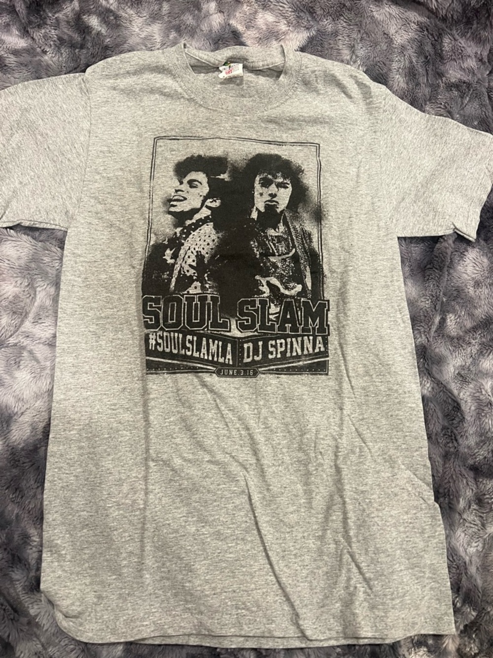 Fruit of the Loom Gray Soul Slam Graphic Tee